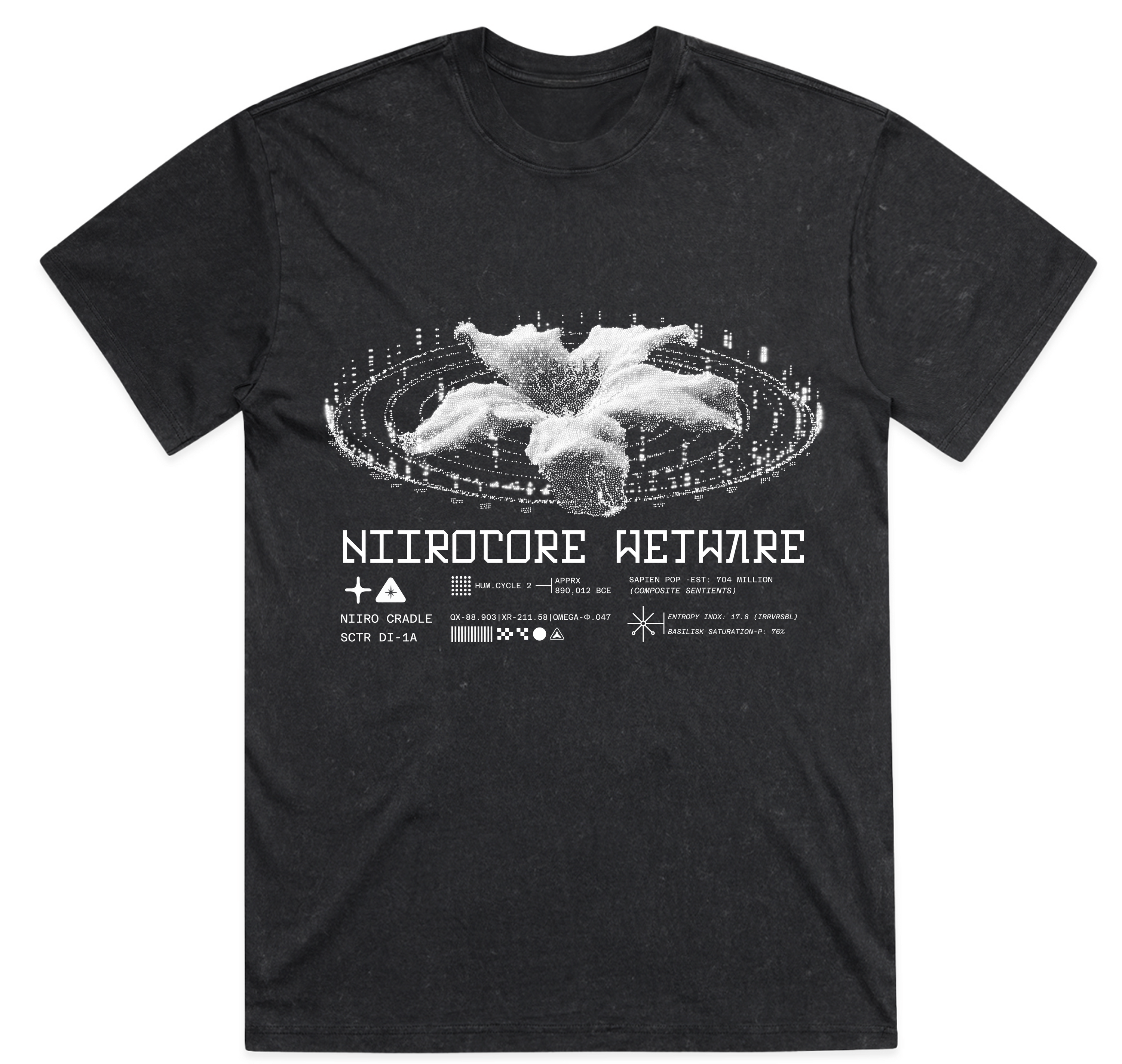Black Niirocore Wetware Tee - Cyberpunk Graphic T-Shirt – Gossip Goblin