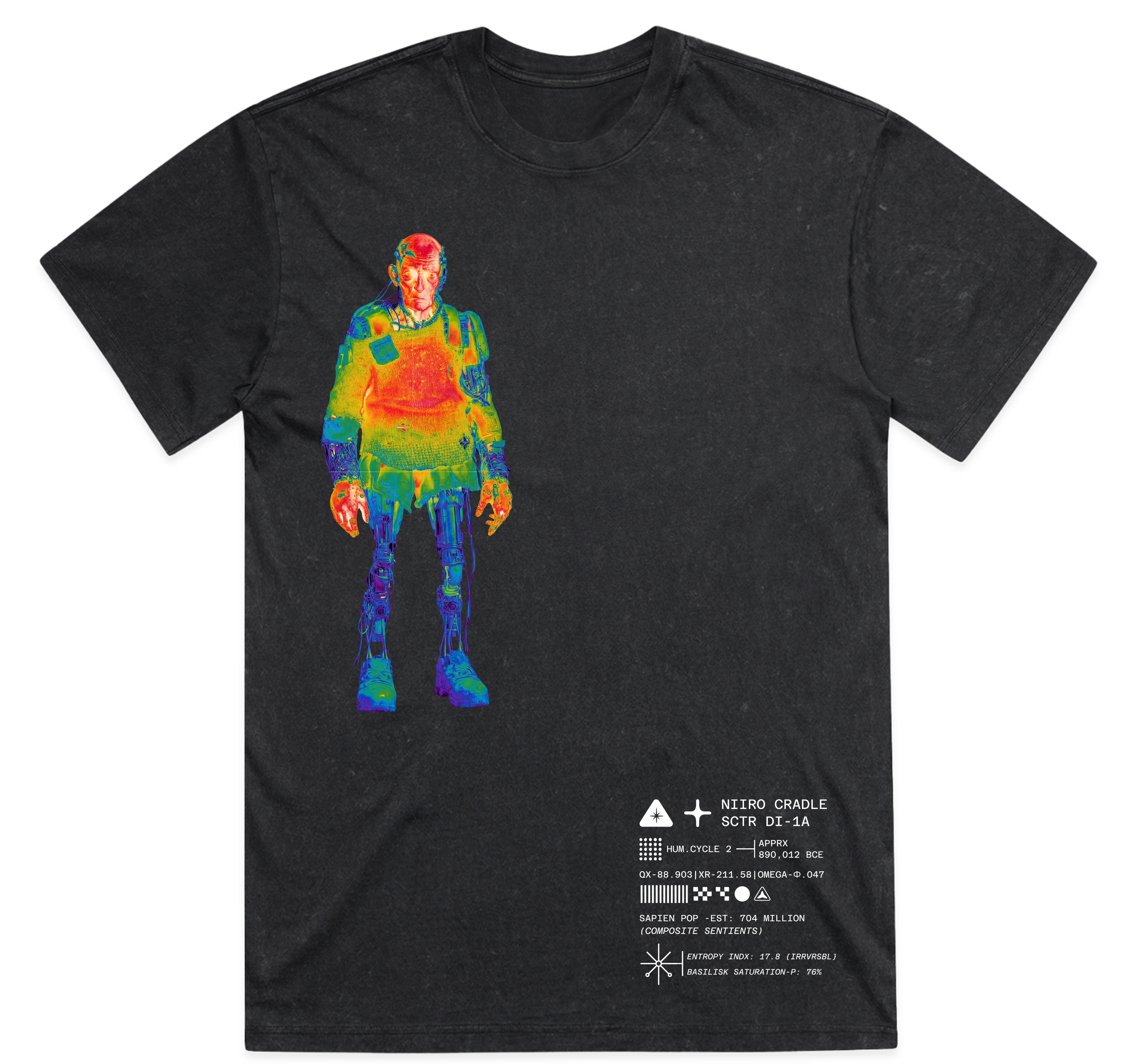 Buy Black Offset Junker Tee - Grunge Graphic T-Shirt – Gossip Goblin