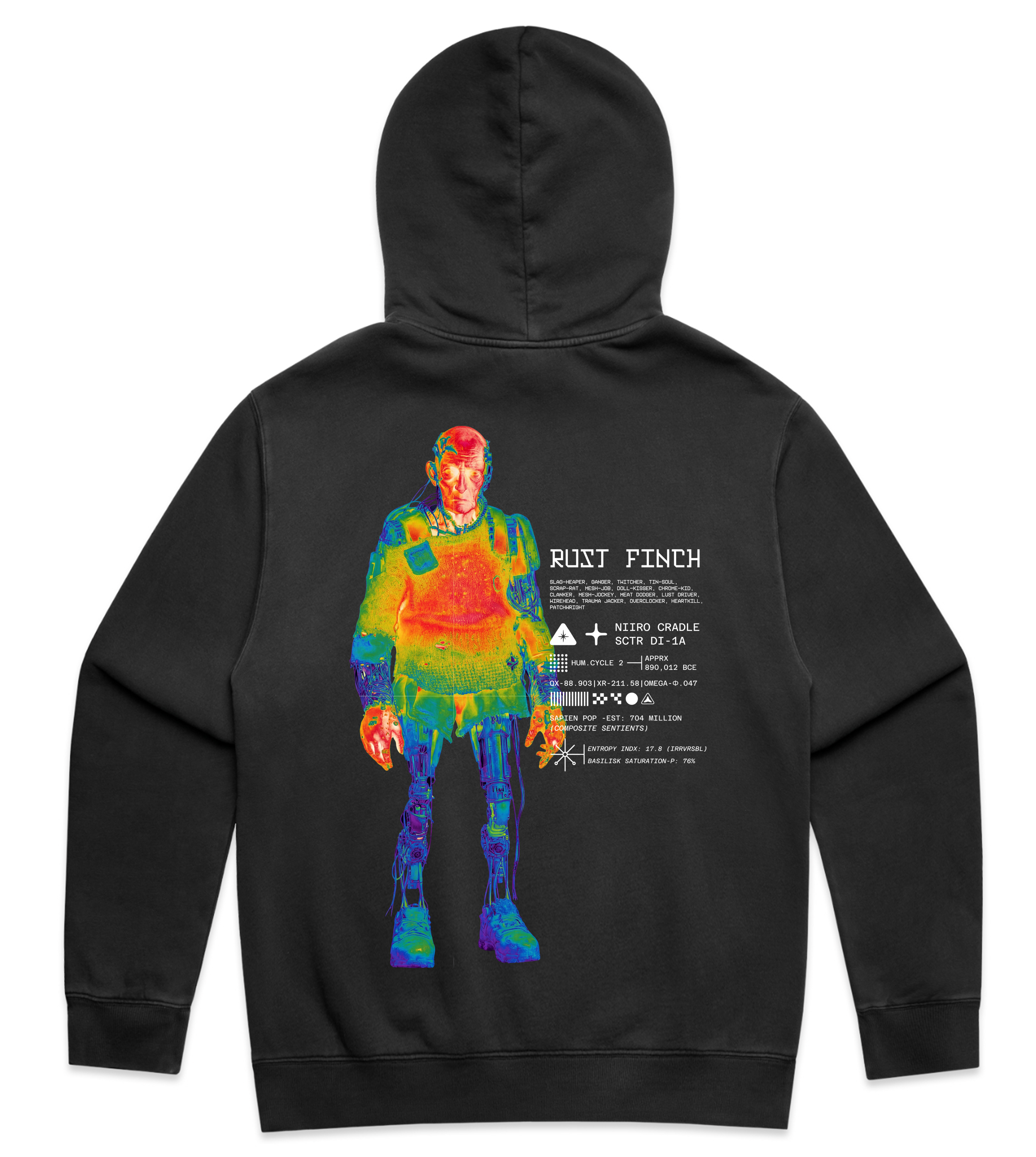 Buy Black Thermal Junker Hoodie - Dark Graphic Hoodie – Gossip Goblin