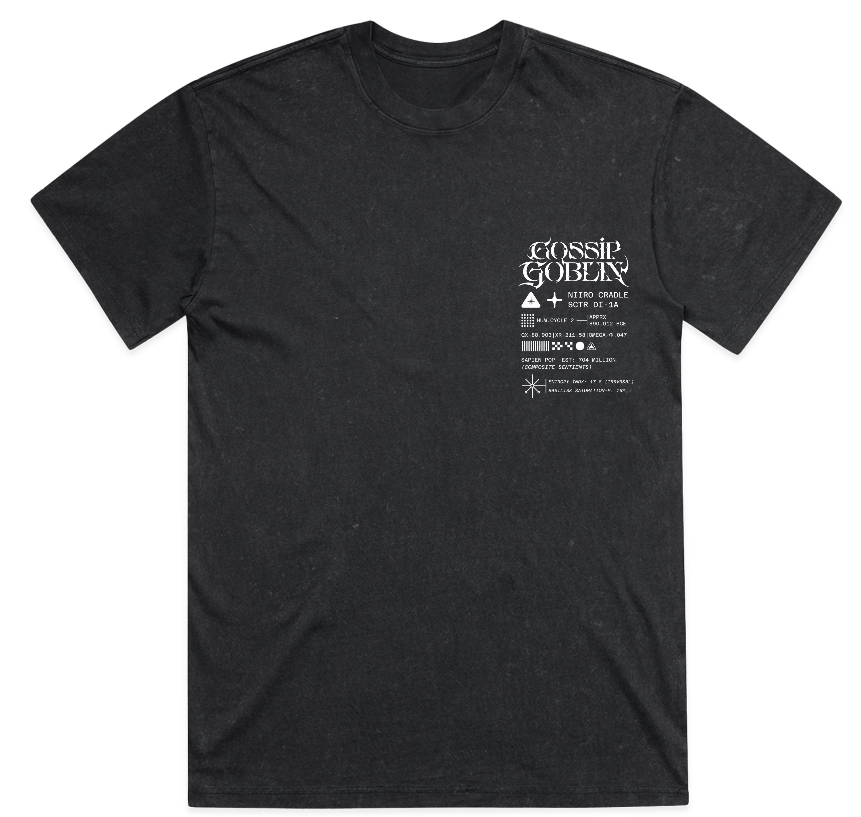 Black Thermal Bung Nipper Tee - Alternative Streetwear Tee – Gossip Goblin