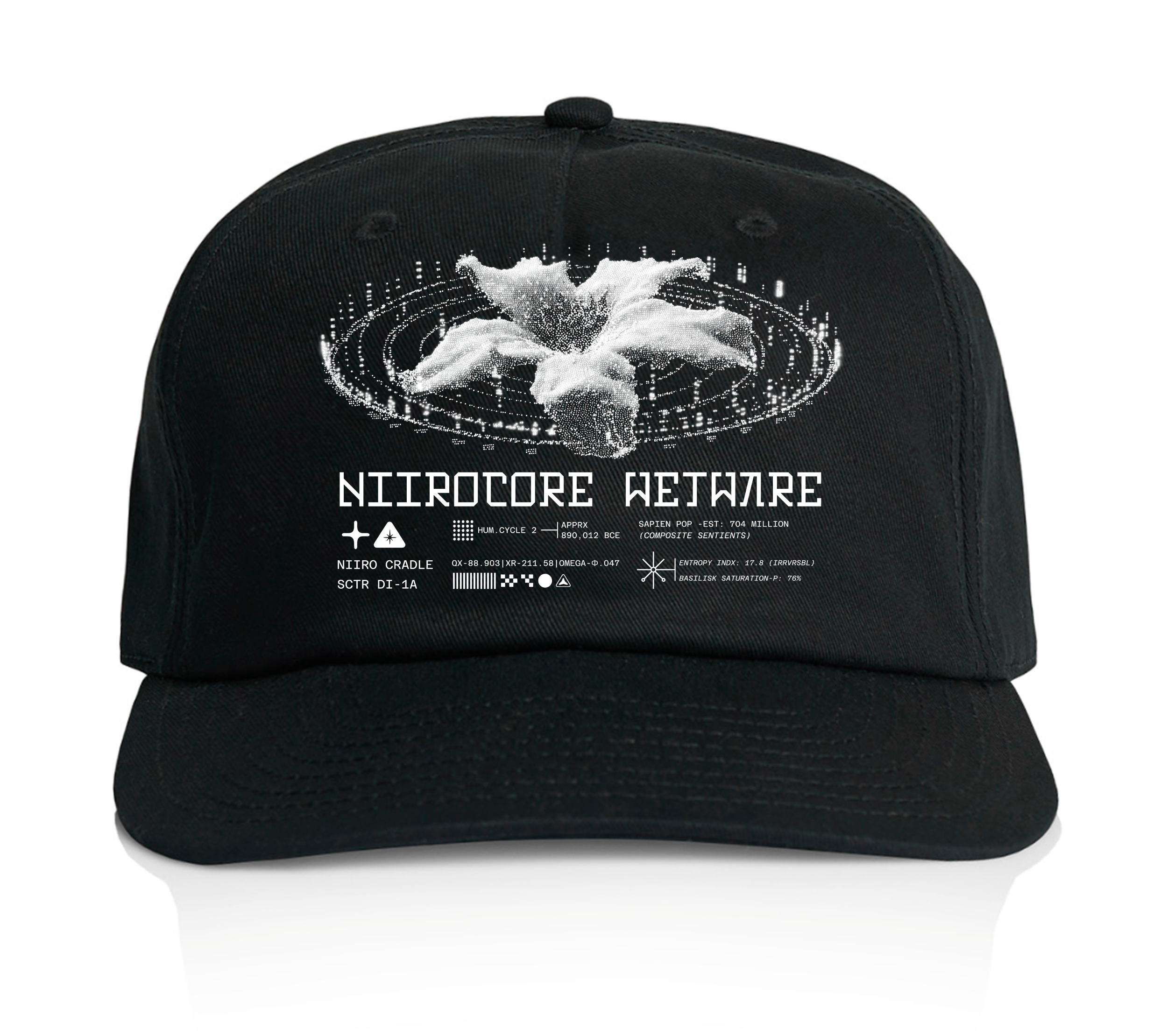 Black Niirocore Wetware Cap - Cyberpunk Streetwear Hat – Gossip Goblin